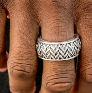 Mens Brass antiqued ring